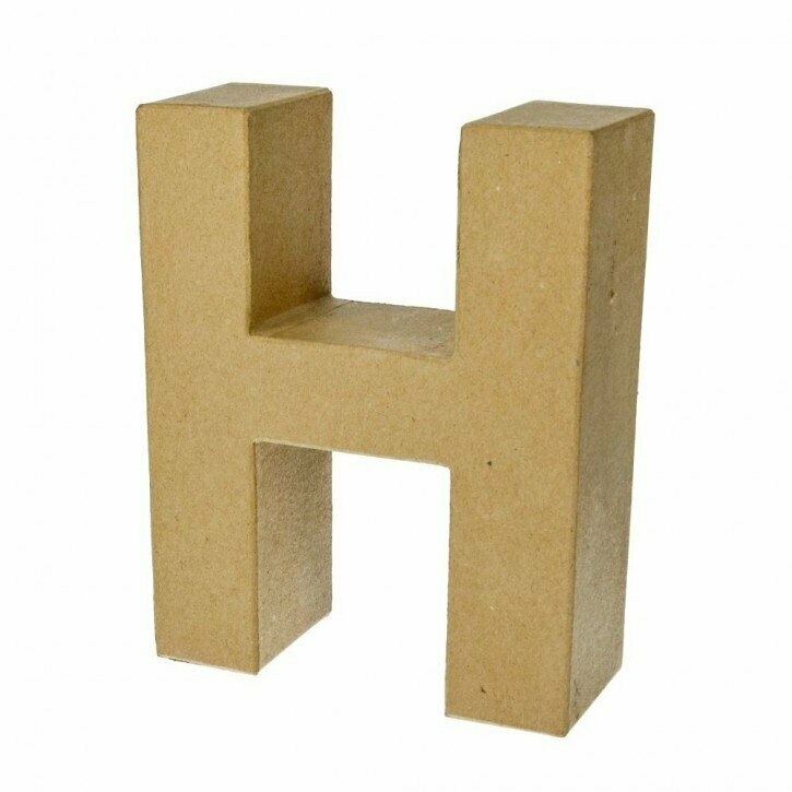 Pappart Buchstabe  H Höhe 17,5cm